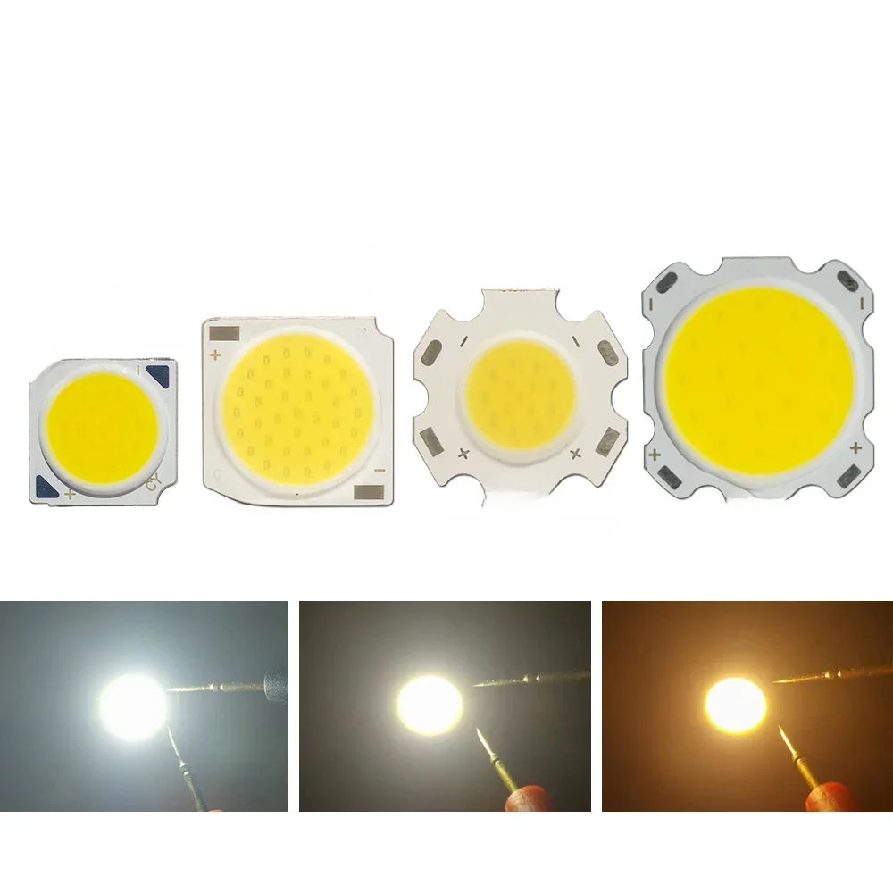 10-50szt COB LED 3W 5W 7W 10W 12W 15W 18W 30W 36W Neutralny Zimny Ciepły Biały 13mm 20mm 28mm 1919 Chips Lampa Reflektor Downlight DIY — zdjęcie 2