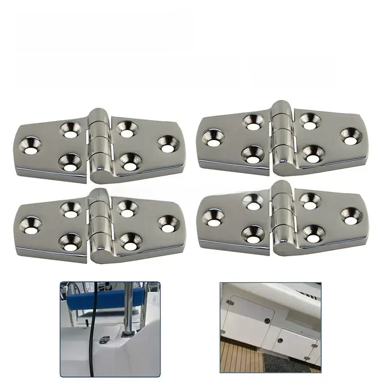 1/2/4 PCS Zawias do drzwi ze stali nierdzewnej 316 Zawias do łodzi morskich Jacht 76 X 38 mm Rafting Akcesoria żeglarskie Łódź morska — zdjęcie 2