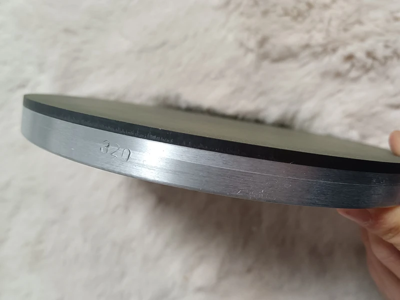 Harzscheibe ohne Mittelloch 200mm 8" Zoll Diamant-Schleifscheibe Schärfer für Friseurscheren Messer Wolframstahl Polierscheibe – Detail 6
