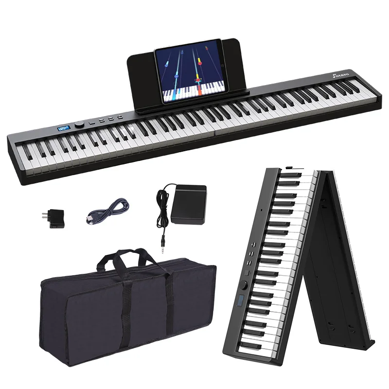 OYAYO Piano Foldable Portable Music Keyboard Professional 88 Keys Digital Electric Battery Musical Instrument