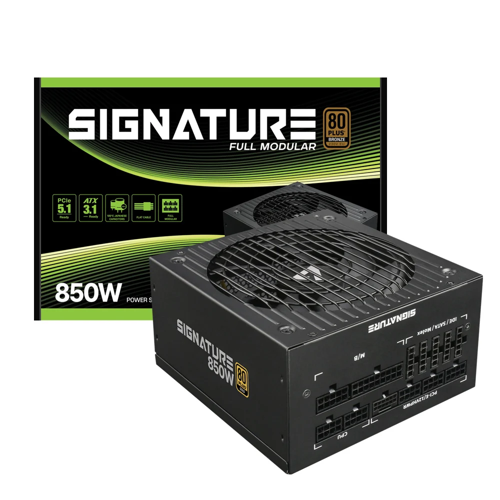 AONE signature 850W 80PLUS BRONZE Full Modular ATX 3.1 (PCIE 5.1) Black