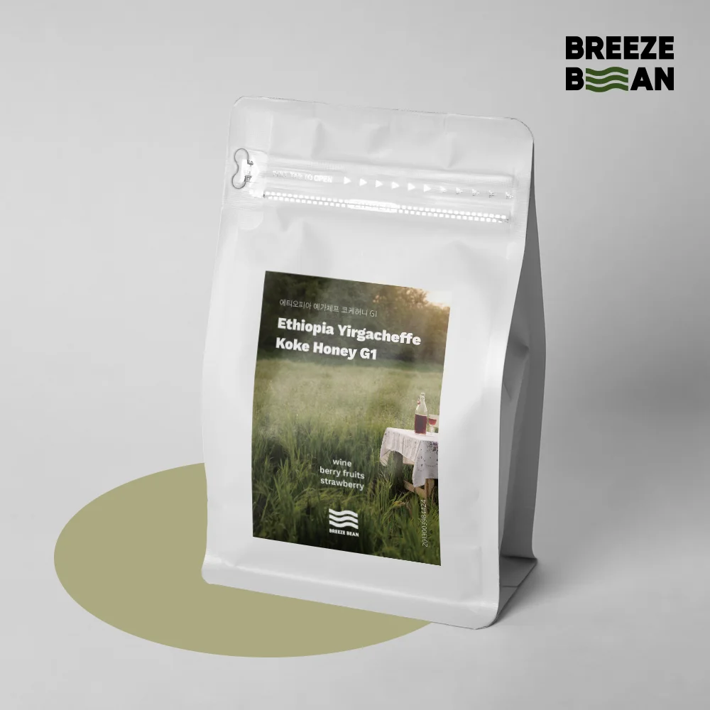 Breezebean Ethiopia Yirgacheffe Koke Honey G1 500g Coffee beans Meadium light roast fruits single bean HACCP