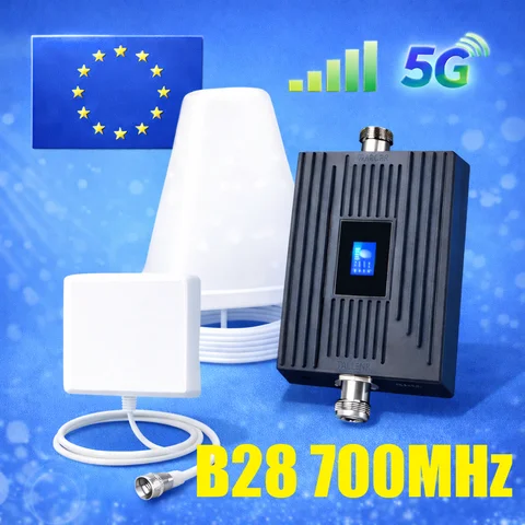 Universal HWATEL B28 Band 28 N28 Cellular Signal Amplifier 700 700MHZ LTE 5G 4G LTE+ Repeater 4G 5G Signal Booster Full Kit