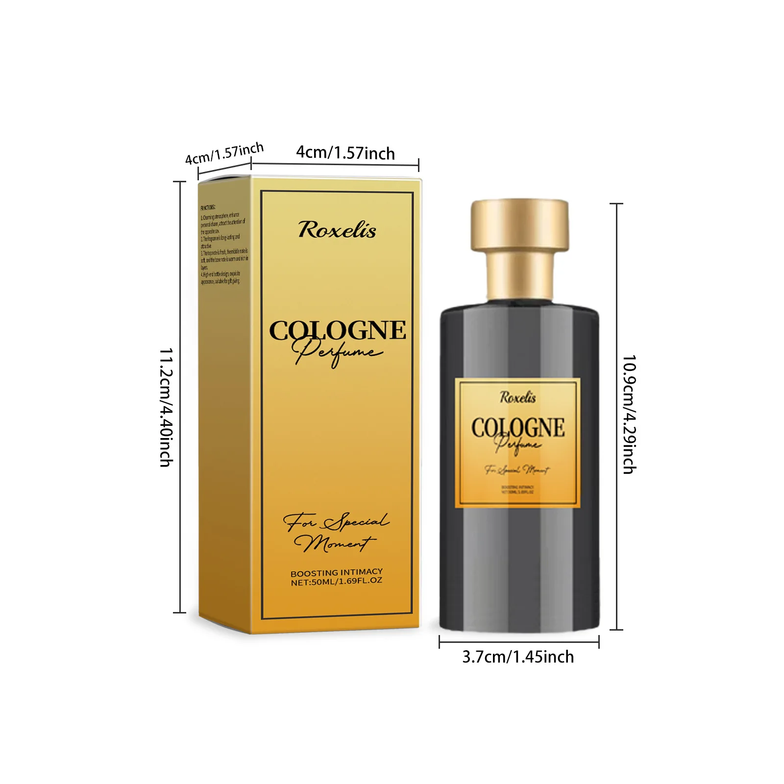 Roxelis 50ml Colonia Profumo ai feromoni San Valentino Fragranza duratura Profumo fresco Flirtare Incontri Profumo a rilascio affascinante