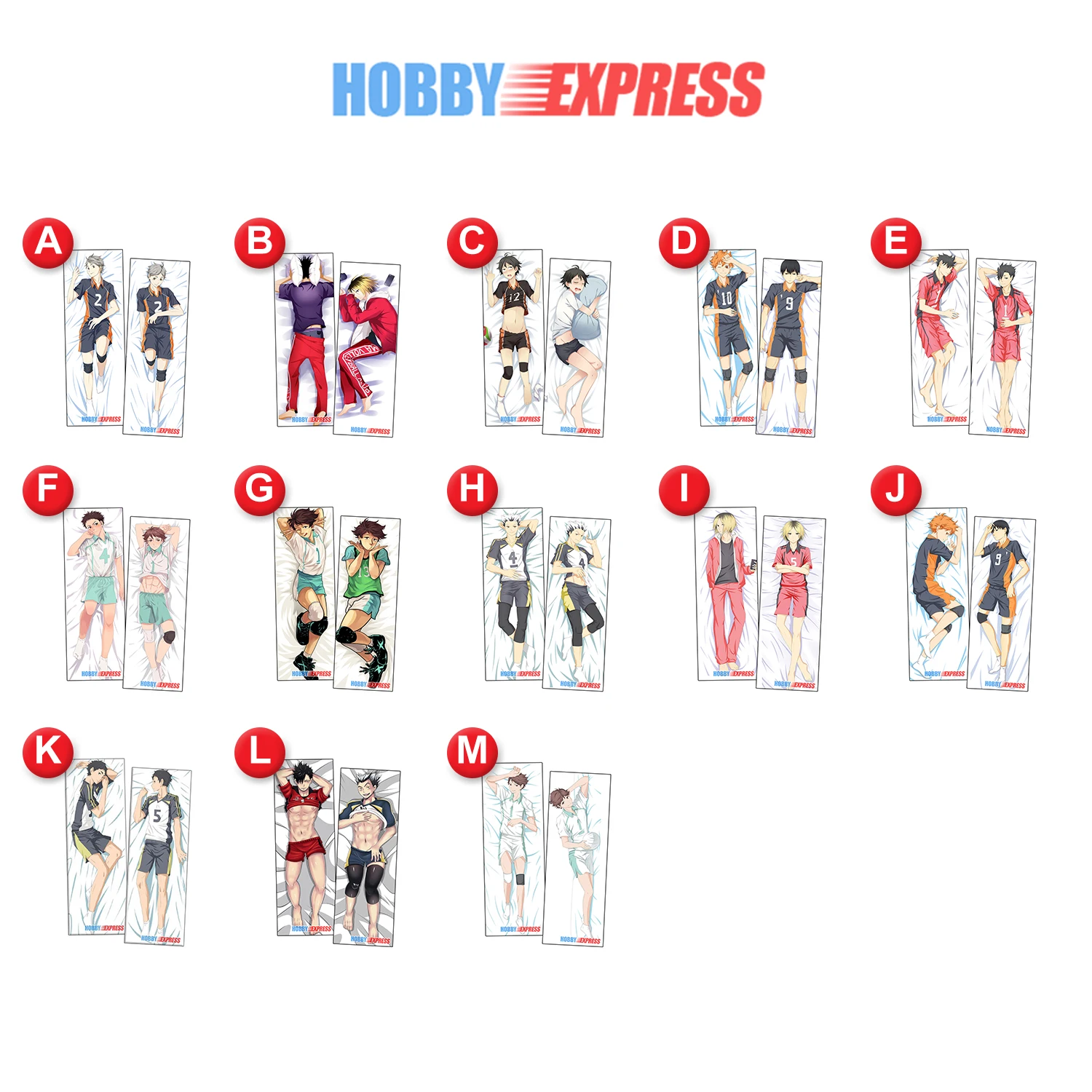 Hobby Express Anime Dakimakura Japanese Otaku Waifu Life Size Doublesided Print Hugging Body Pillow Cover Volleyball Husbando