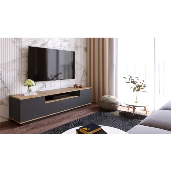 UBBU HOME TV unitv Redplay express meubles furniture TV Unit living room furniture Modern Shelf Walnut