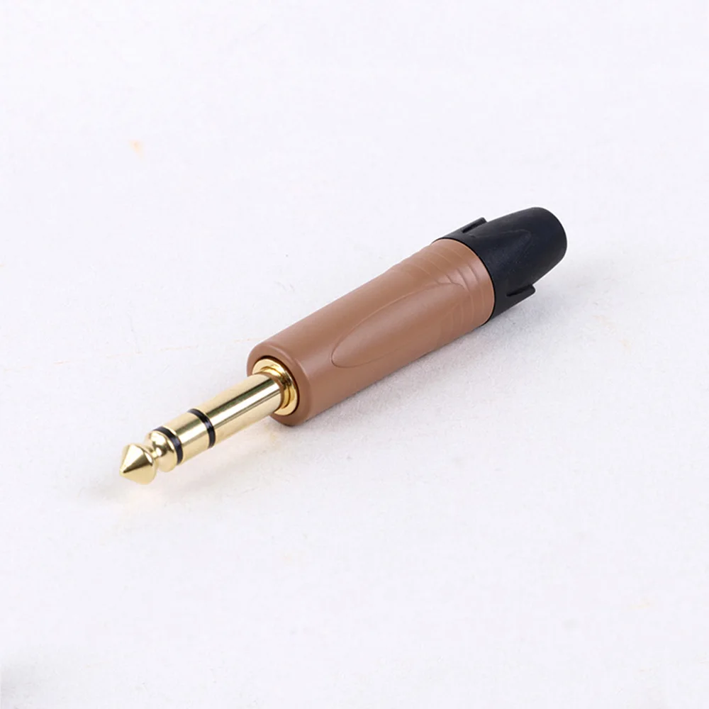 1pc 6.35mm Jack TRS Male 1/4 inch Solder Type Stereo Audio Plug Connector for DJ Mixer Speaker Guitar Cord Microphone Cables