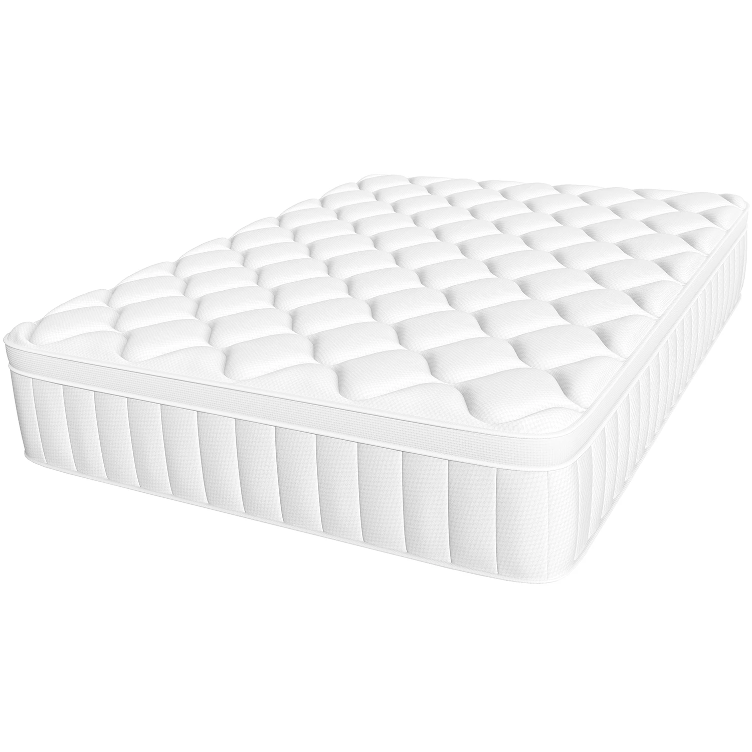 Hiazurm matras 140x200 matras met pocketveringkern 7-zone matras met veringkern ademend wit medium hardheid H3