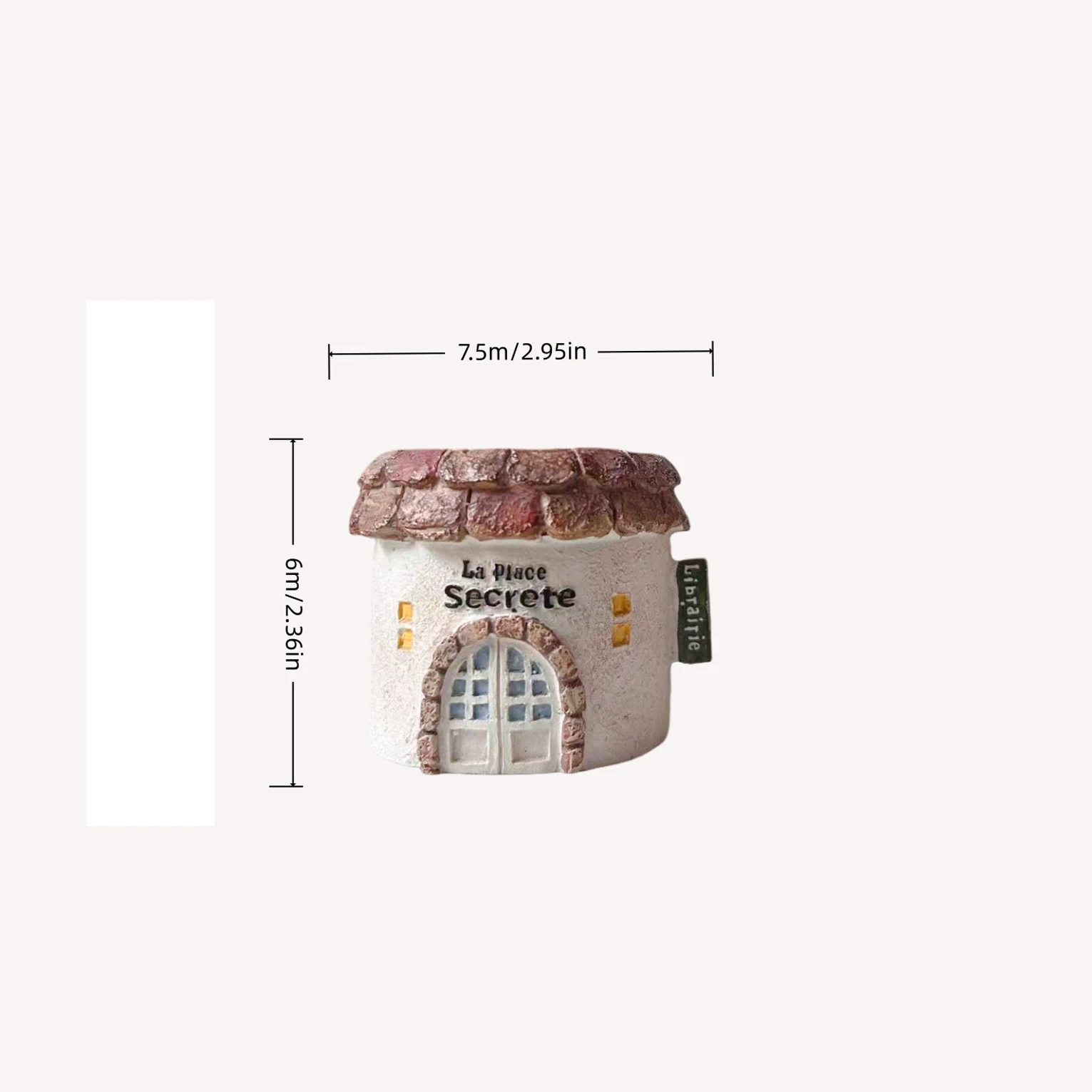 Cute Walled House Statue Small Plant Pot Resin Succulent Planter Garden Pots Ornamental Figurines for Home Office