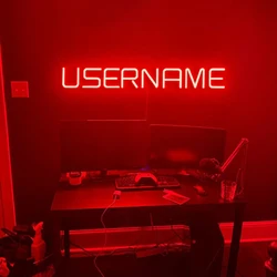 Custom Gamer Tag Neon Sign Gaming Wall Decor Game Room Decor Streaming Wall Art Gift for Gamer Streamer