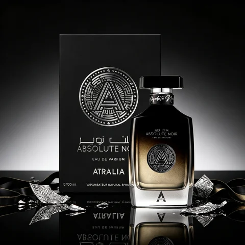 Atralia Absolute Noir Eau De Parfum Spray for Men – Intense Citrus Woody & Spicy Scent, Bergamot, Lemon, Grapefruit, Pink Pepper & Amber, Long-Lasting Fragrance, Perfect Gift, 100 ml / 3.4 Fl oz