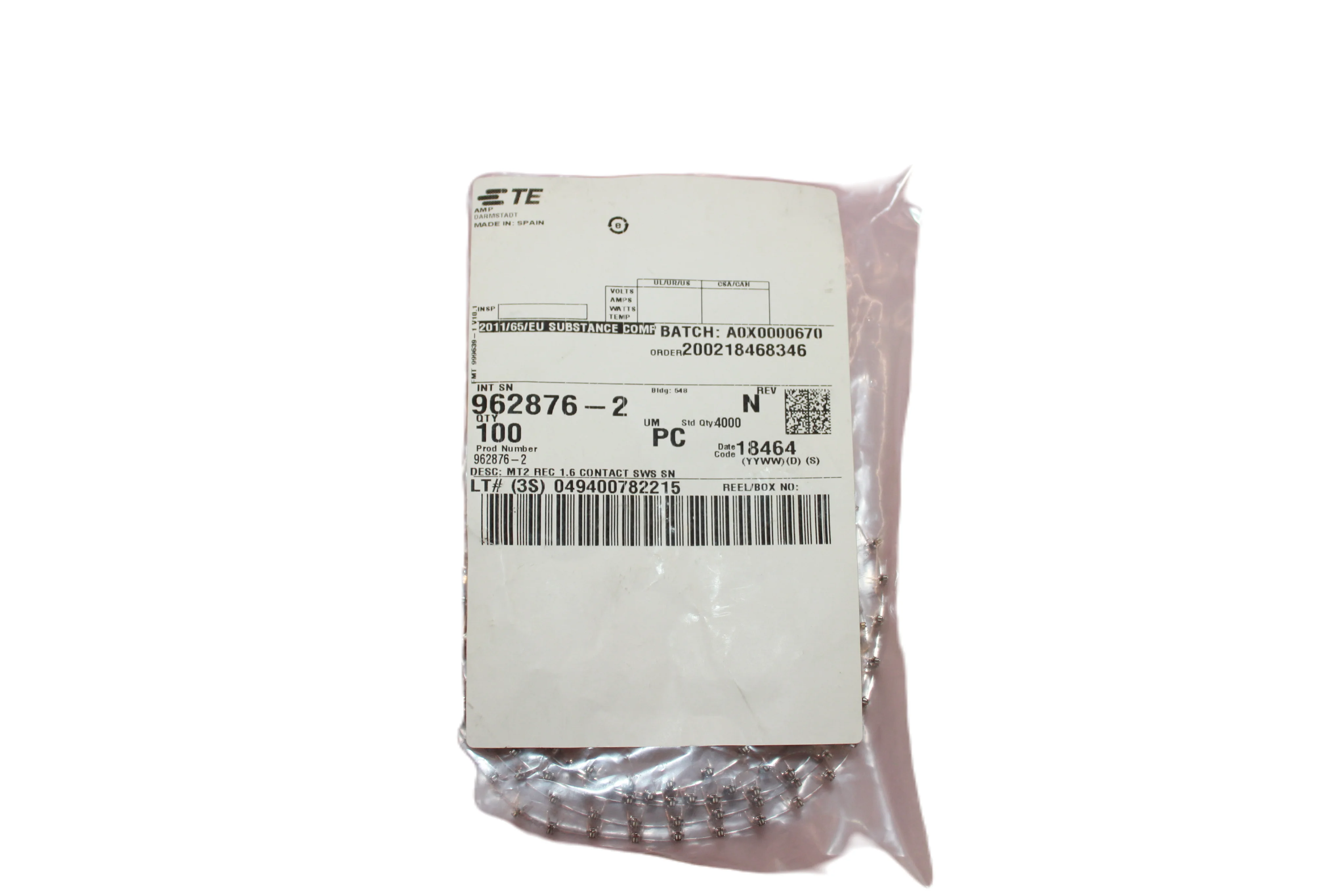 962876 Stück te 34775-2 alle Timer, Steckdose und Lasche ()