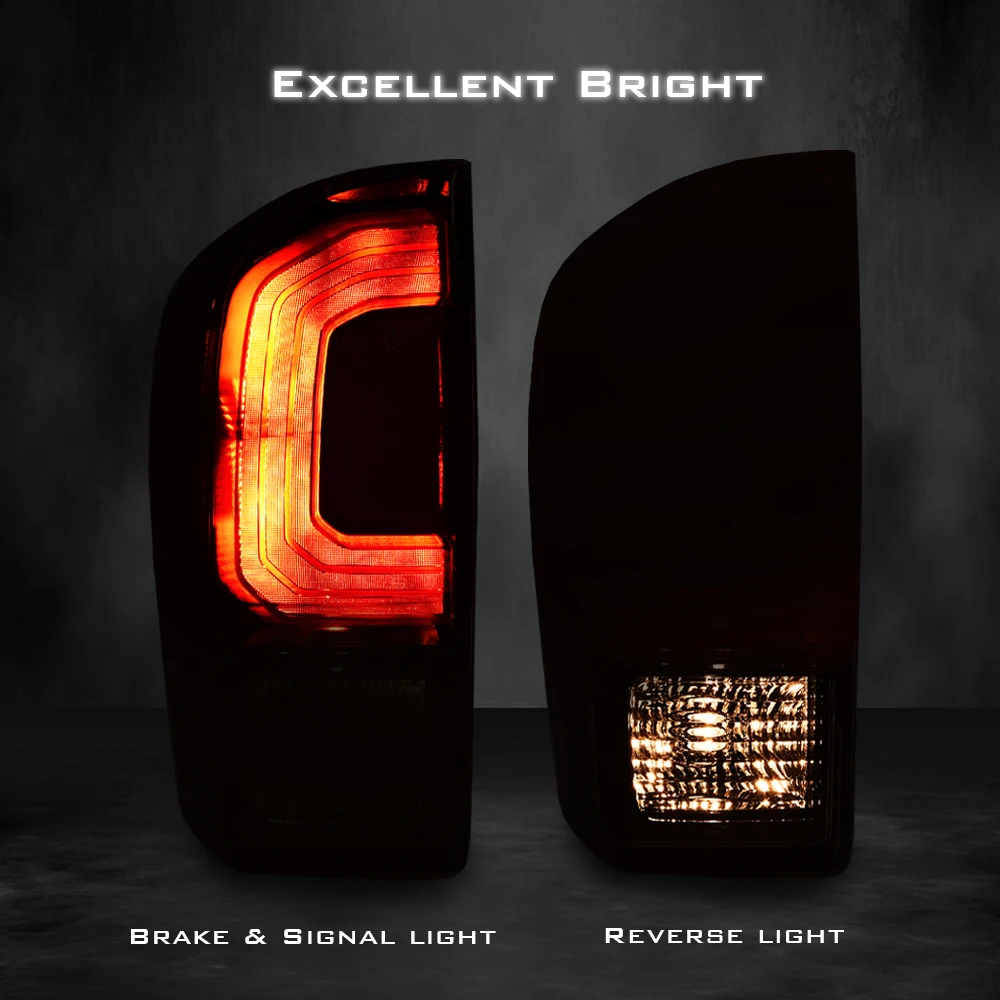 الفرامل الخلفية الذيل ضوء بدوره مصباح إشارة واضح Lh صالح لتويوتا تاكوما Trd 16-21 عدسة الهالوجين 8.1560042008155E + 19 مقاوم للماء #3