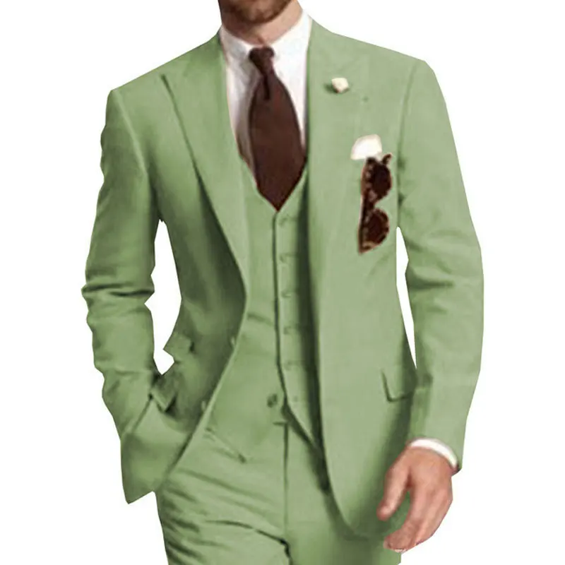 

2023 Men's Three-piece Suit African Cross-border Performance Suit Men's Dress Wedding Dress Groomsman Suit