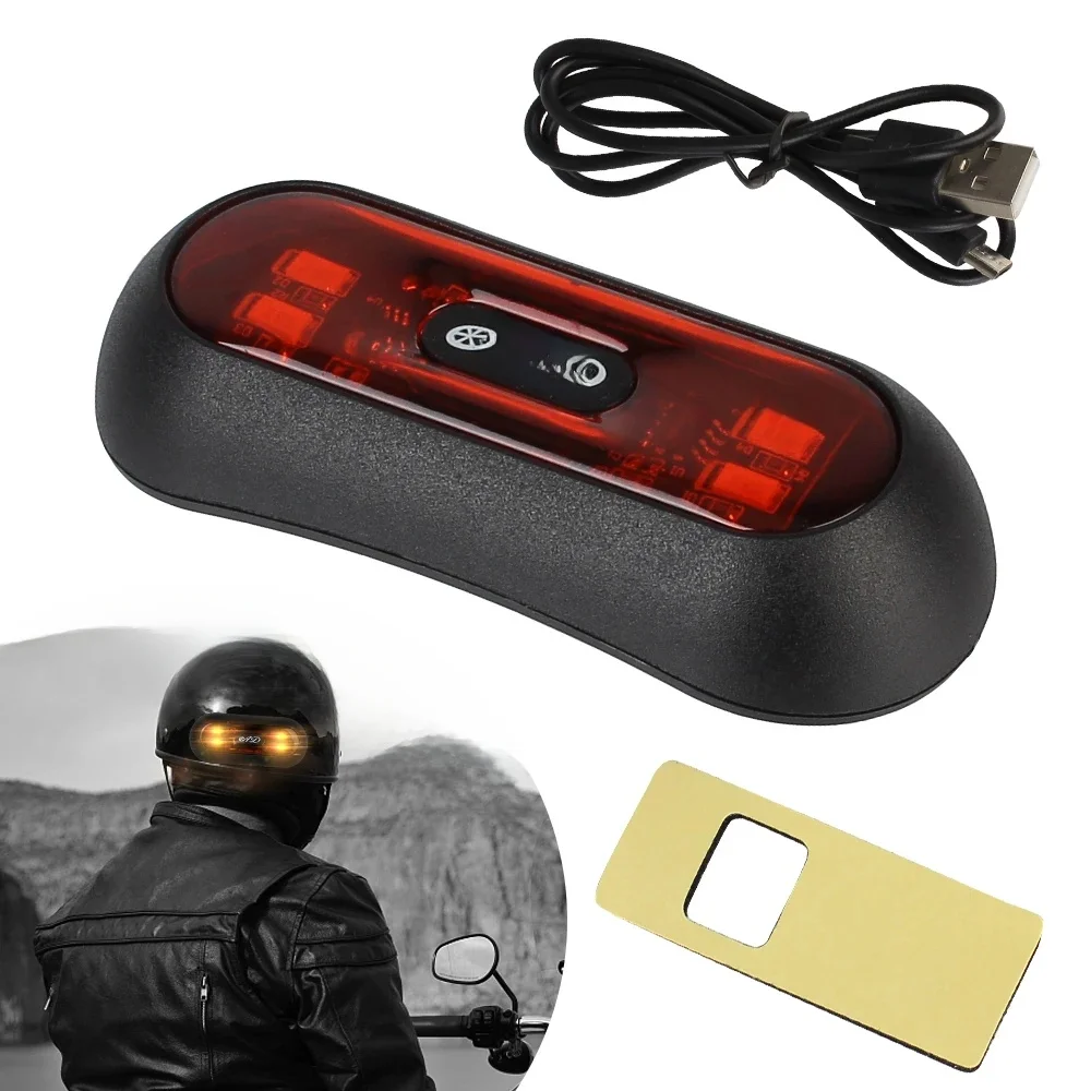 AliExpress NONE Rechargeable Motorbike Safety Helmet Cycling Warning Lights Blinker Motorcycle Helmet LED Light Waterproof Signal Light