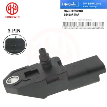 Neuer 3-poliger Verteiler-Turbo-Boost-Druck-MAP-Sensor 2,5 bar für Citroen Berlingo C2 C3 C4 Peugeot 206 207 308 9639469280 1231463