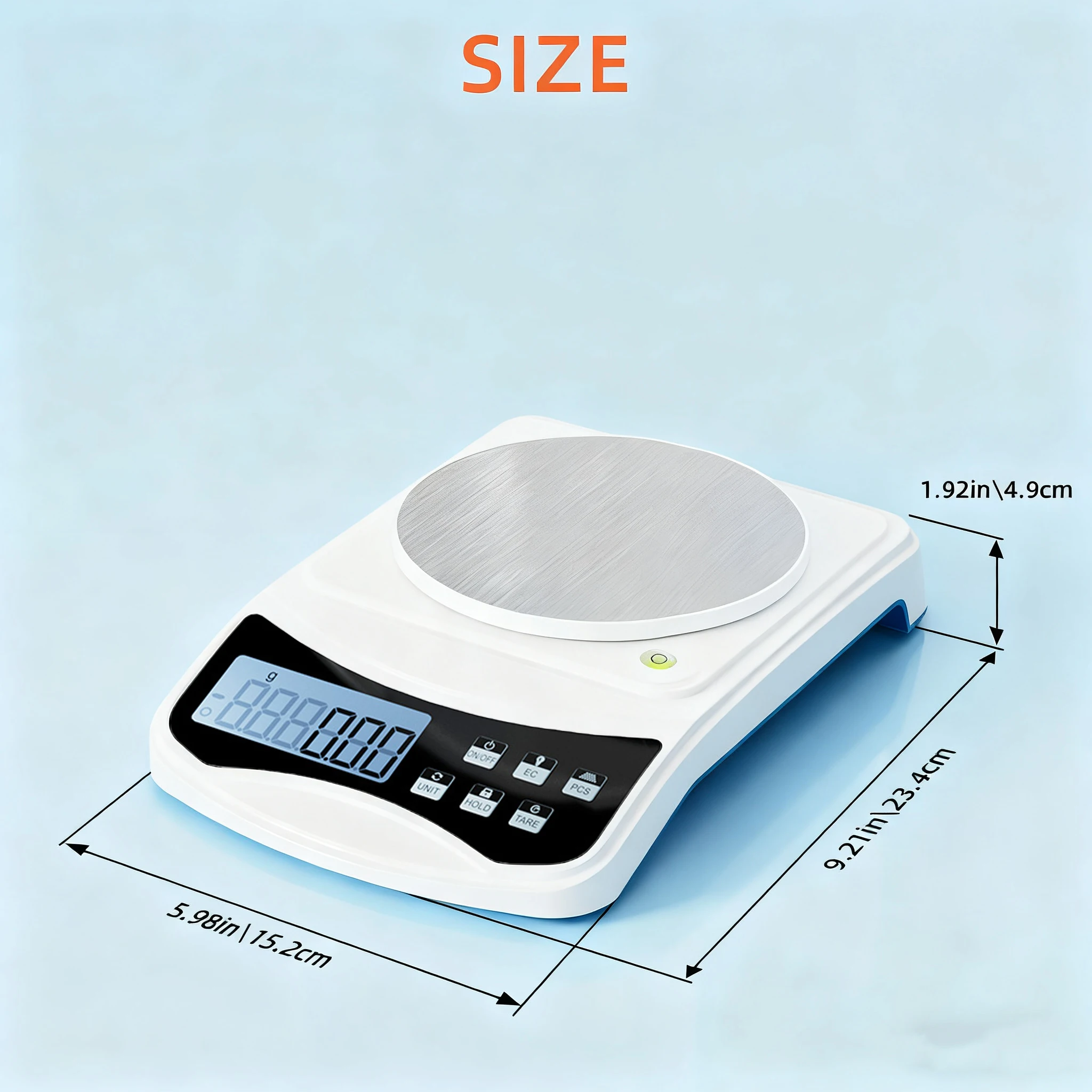 Precision 0.01g digital laboratory scale, 1000g/0.01g multifunctional high-precision electronic scale, comes with calibration weights, batteries not included