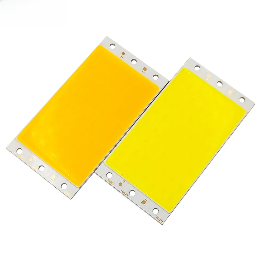 94x50mm 15W COB LED Licht Panel Lampe DC 12V Ultra Helle Warme Kühle Weiß Blau Rot Grün cob Chip An Bord Matrix LED Birne DC12V