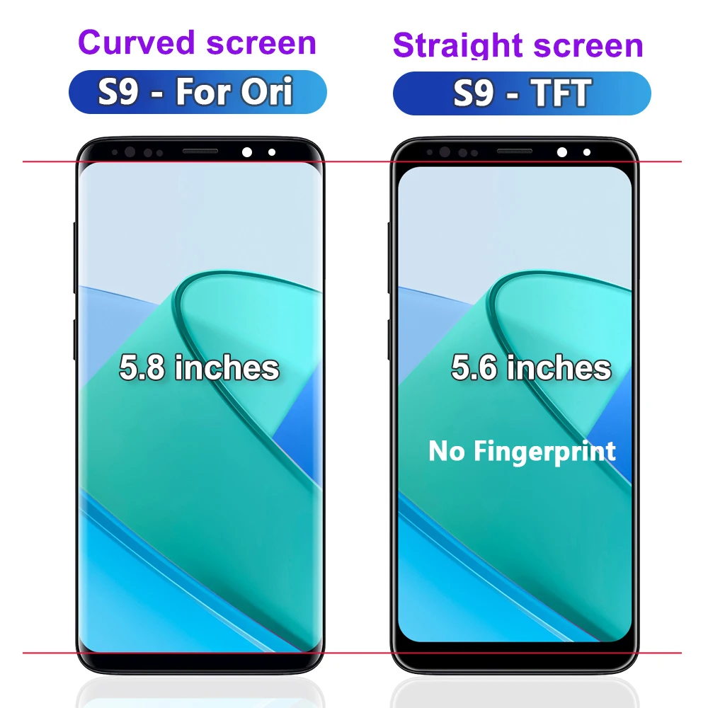 TFT Quality S9 LCD With Frame for SAMSUNG S9 G960 G960F Display S9 Plus G965 G965F LCD Touch Screen Digitizer Replacement