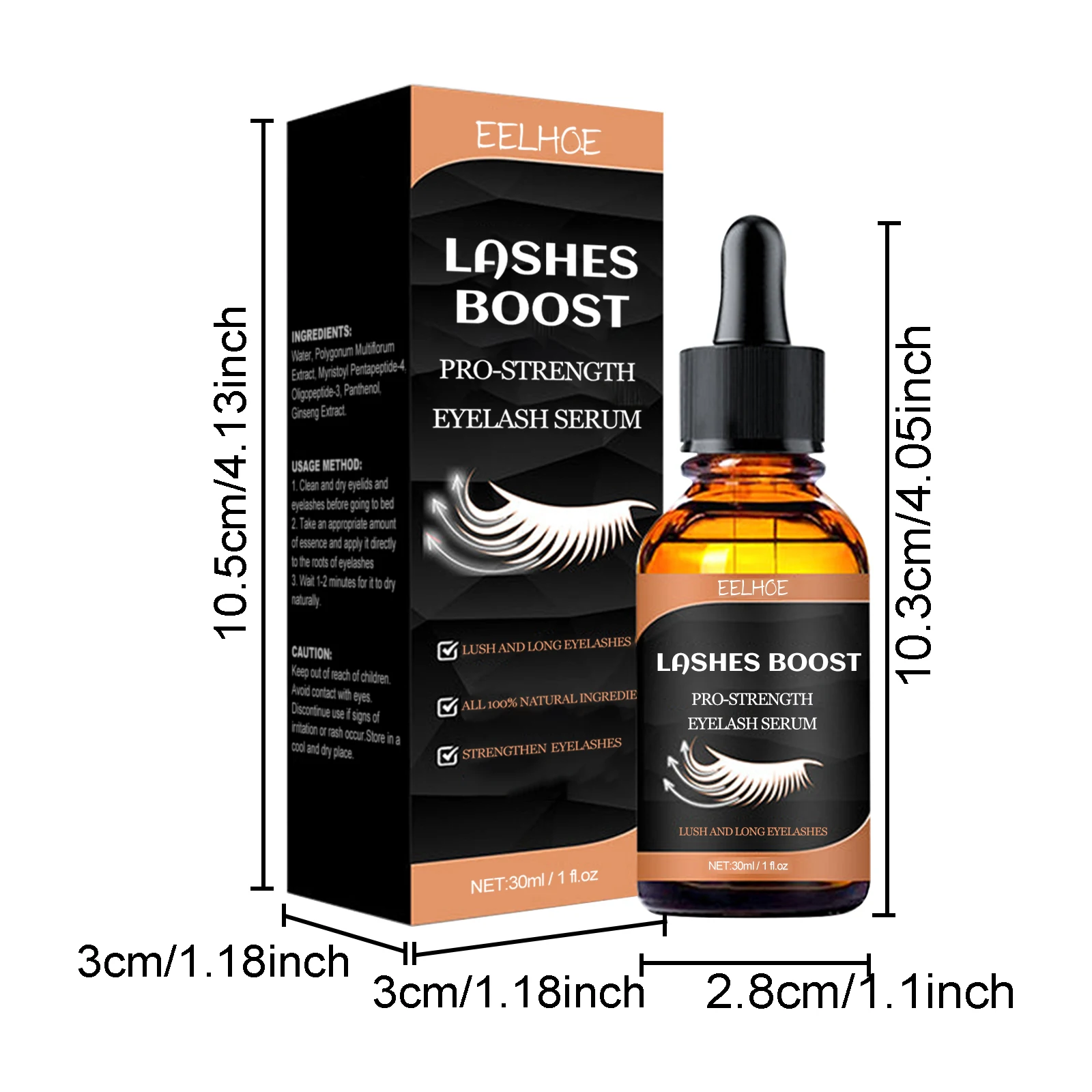 Eelhoe 30ml Wimpergroei Serum Natuurlijke Dikke Slanke Voeden Wimper Wenkbrauw Verlengen Make-Up Extension Wimper Enhancer Serum