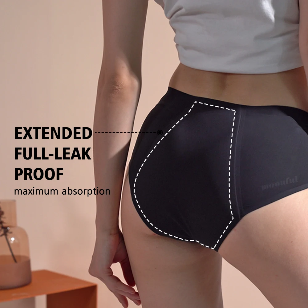 Menstrual Panties for Women Seamless Period Panties Leak Proof Menstrual Briefs Heavy Absorbent Underwear Culotte Menstruelle