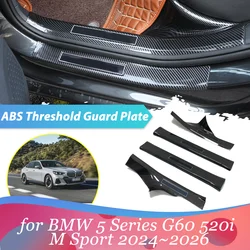 Welcome Pedal for BMW 5 Series G60 520i M Sport 2024~2026 Door Sill Scuff Threshold Guard Plate Anti-scratch Sticker Accessories