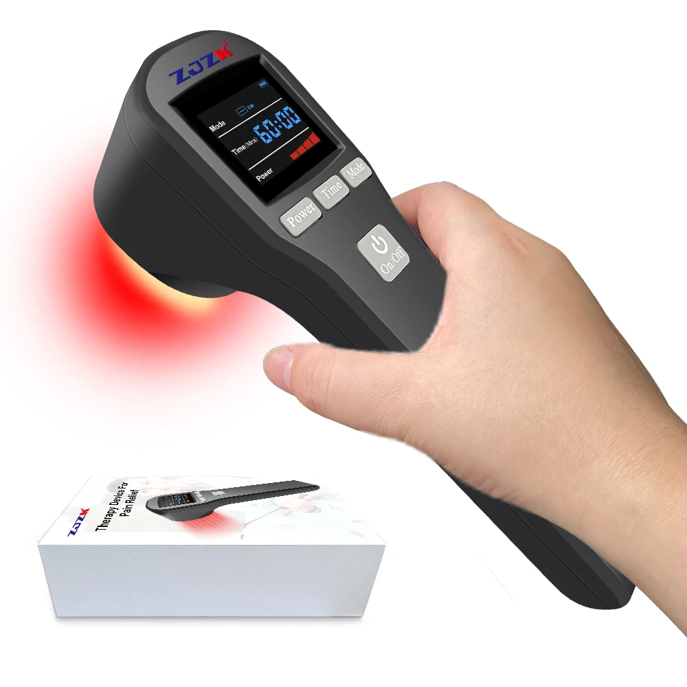 

ZJZK 650nm 808nm Portable LLLT Cold Laser Level Therapy Treatment Device for Knee Back Neck Muscle Pain Relief