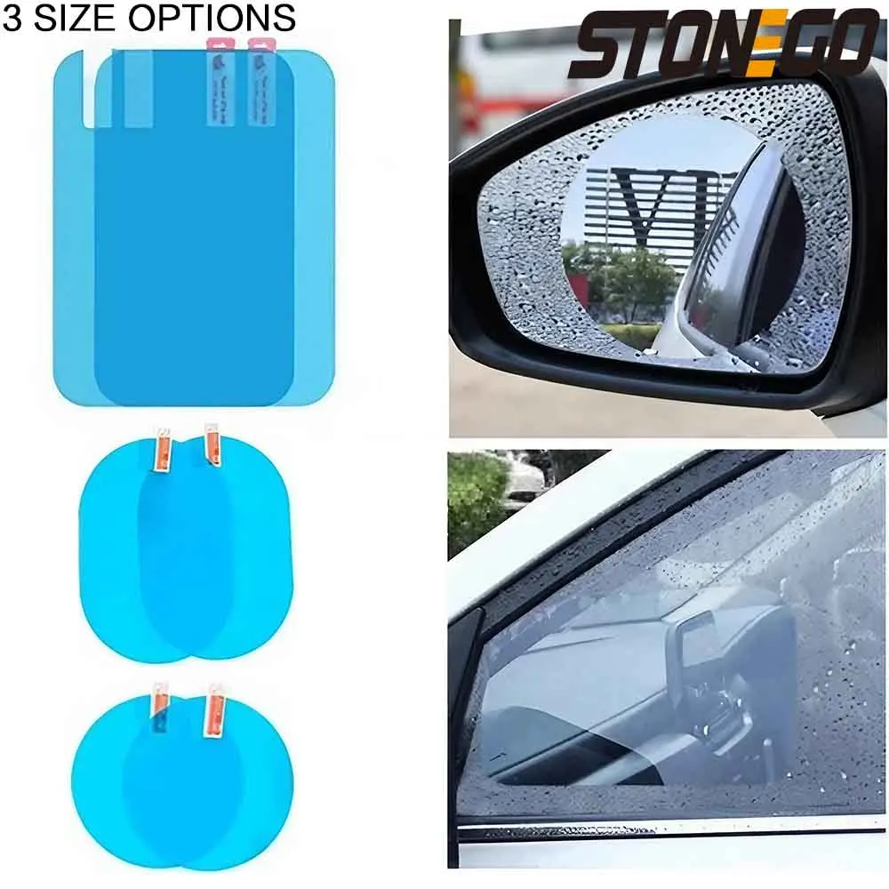 

1 Pair/2 Pairs Car Rearview Mirror Rainproof Film, Clear Vision in Rain, Anti-Fog Car Mirror Sticker Accessories