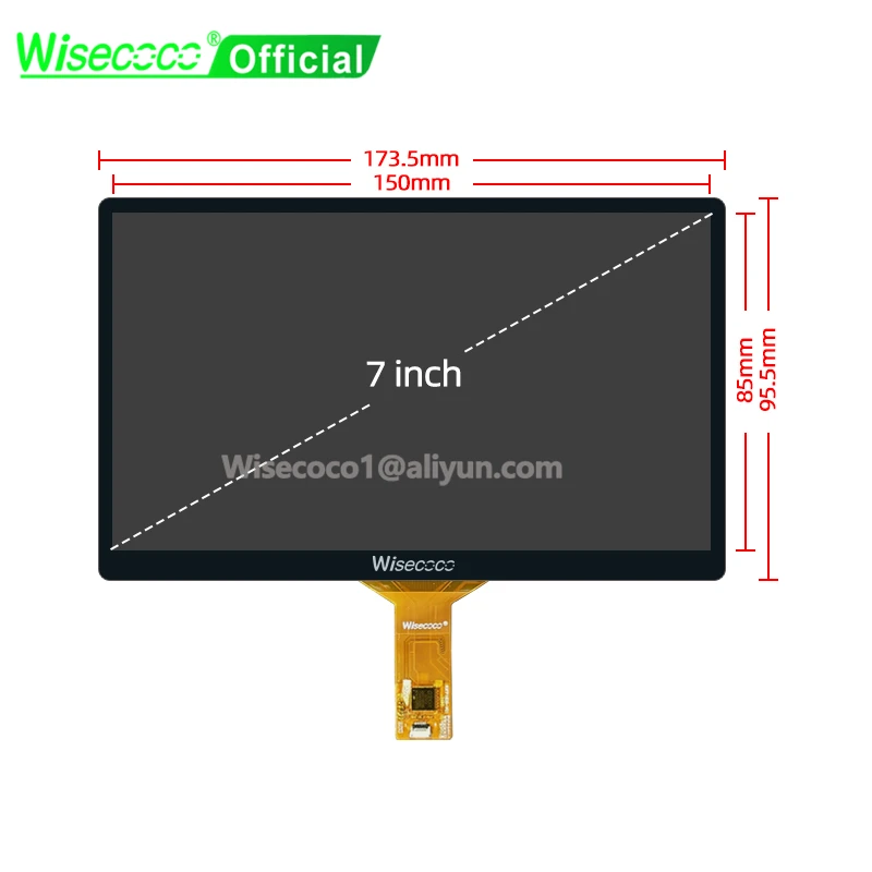Wisecoco 7 Inch 120HZ IPS Display 1920x1080 Touch Screen For Raspberry Pi 5 Portable Handheld Gaming Console Cell Phone 500nits
