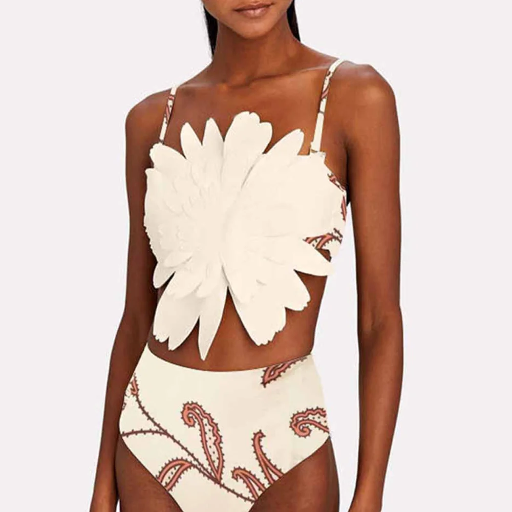 Maillot de bain blanc rétro pour femmes, bikini sexy, vêtements de plage de vacances, vêtements de plage de créateur, vêtements de surf vintage d\'été