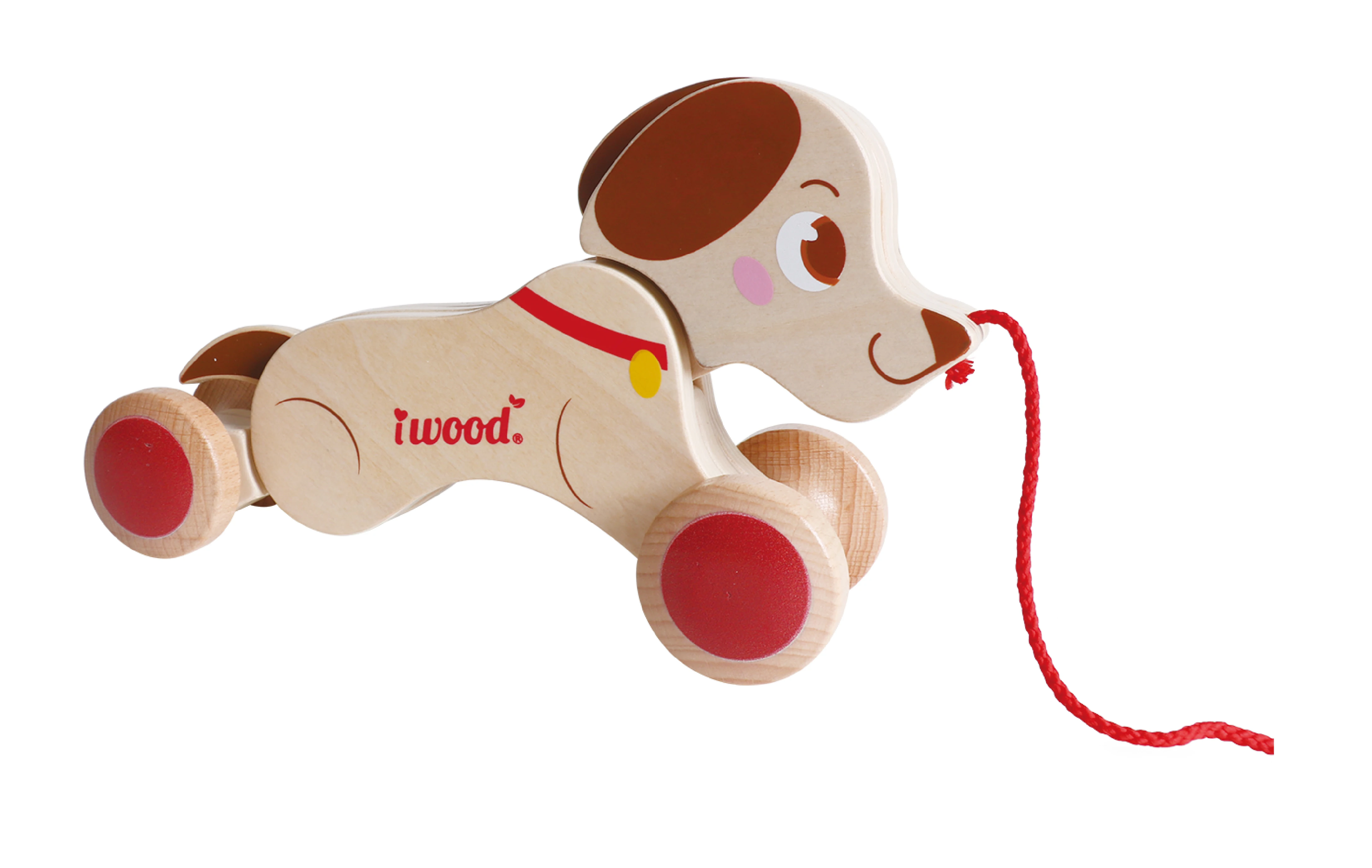 Drag for babies: dog toys for wooden babies