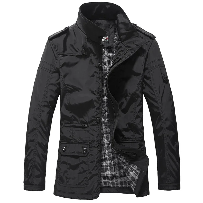 DIMUSI męskie kurtki moda męska Anorak Hip Hop Streetwear kurtki mężczyzna na co dzień szczupła cienka wiatrówka płaszcze mężczyźni prochowce — zdjęcie 2