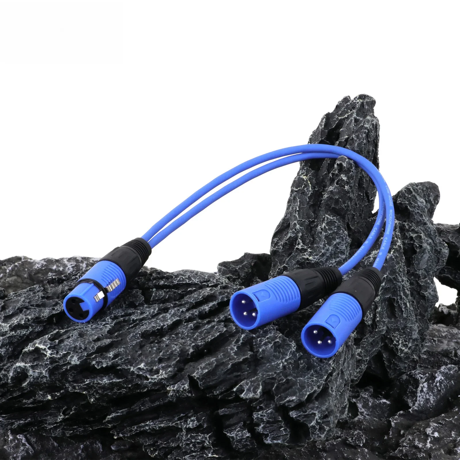 0.2M-30M Professional Plastic Shell 3Pin XLR Female to Dual Male Plug Adapter Converter Extension Cable for Amplifier MIC Mixer