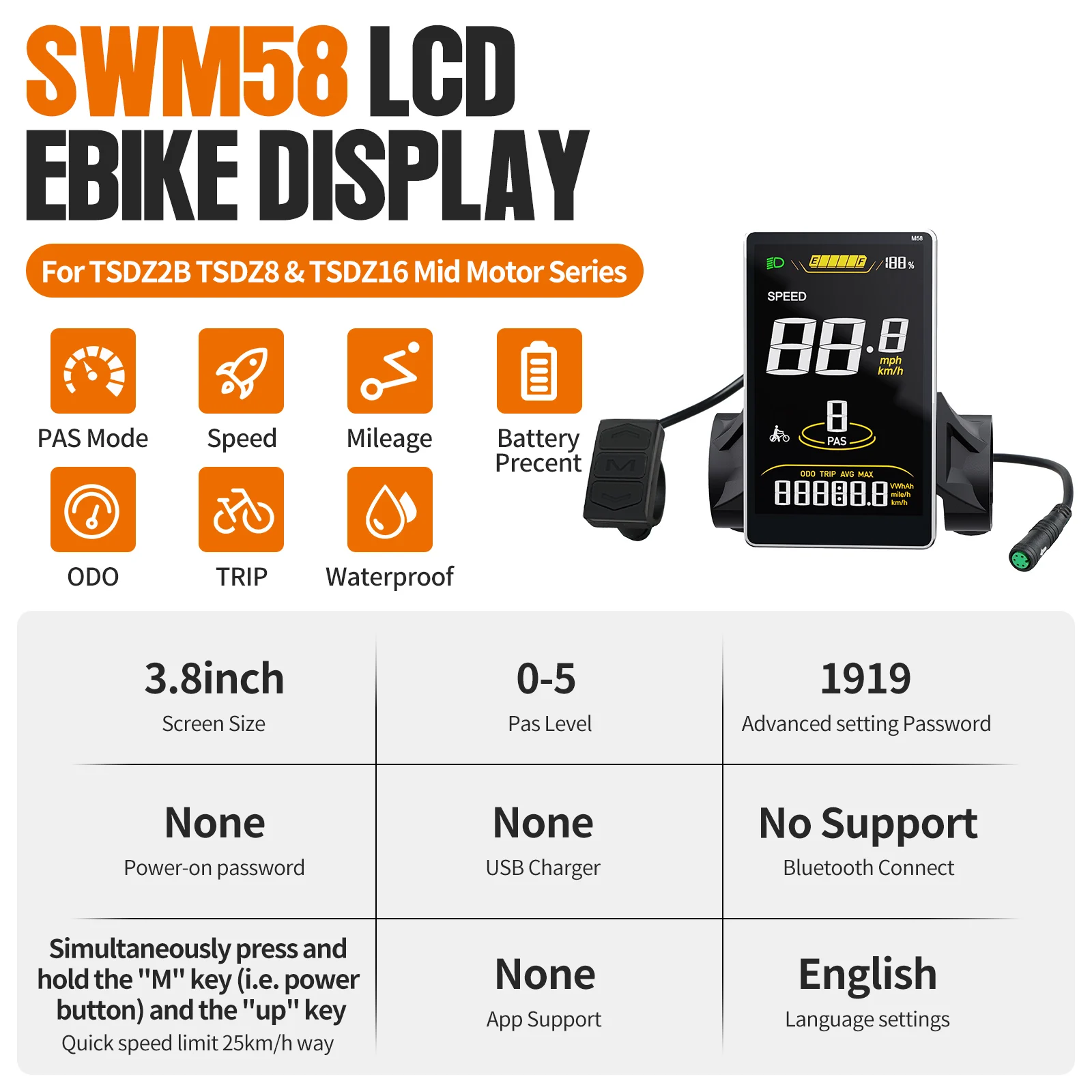 Tongsheng & Varstrom TSDZ2B TSDZ8 TSDZ16 500W/750W/1000W Torque Sense Mid Drive E-bike Ombouwkit | E-bike motor met 160 N.m voor zwaar transport & hellingbeklimming, geschikt voor ombouw van