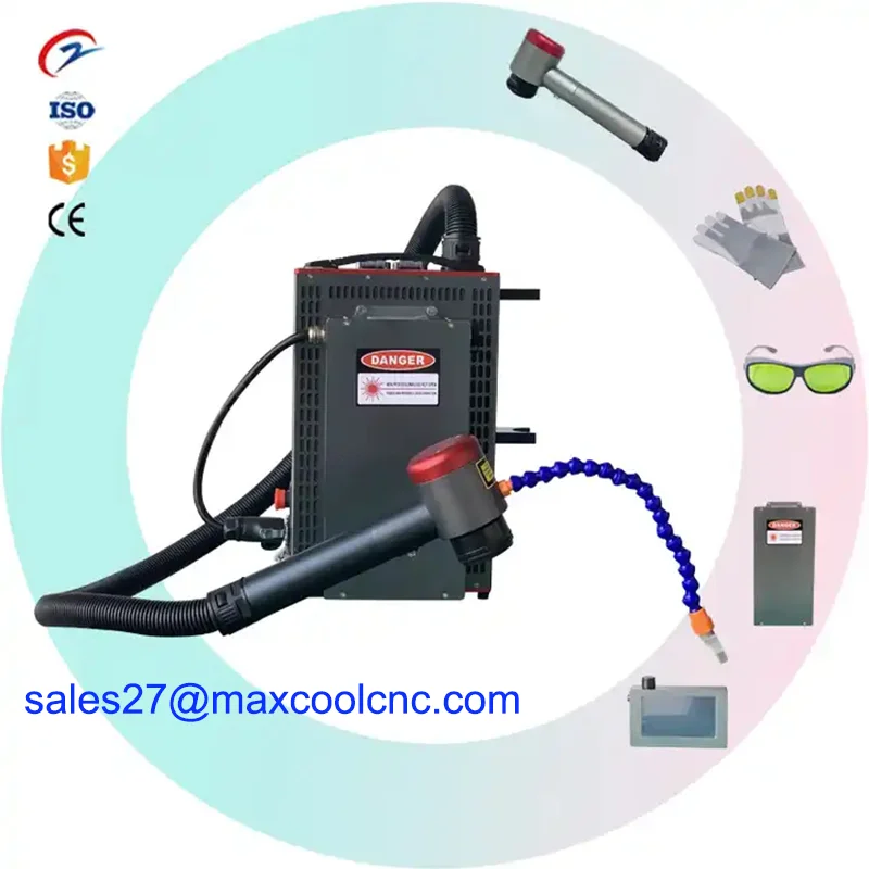 

MAXCOOL Backpack 200w Laser Cleaning Machine MAX 100w Mini Lazer Rust Paint Remover Car Steel Iron Oil Oxide Layer Cleaner