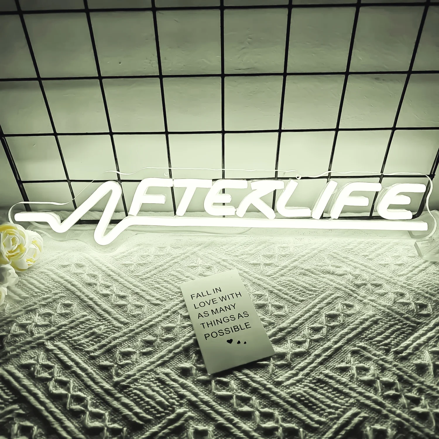 One Piece of Afterlife Neon Lighting, Cyberpunk-Style Neon Signs, Perfect Gifts for Fans of Shooting Games, Suitable for Bedroom