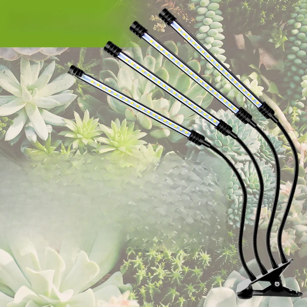 LED Grow Light Plant Hydroponic Flower Seedling Vegetable Cultivation Timing Auto On/Off Dimmable For Indoor Growth Box USB DC5V