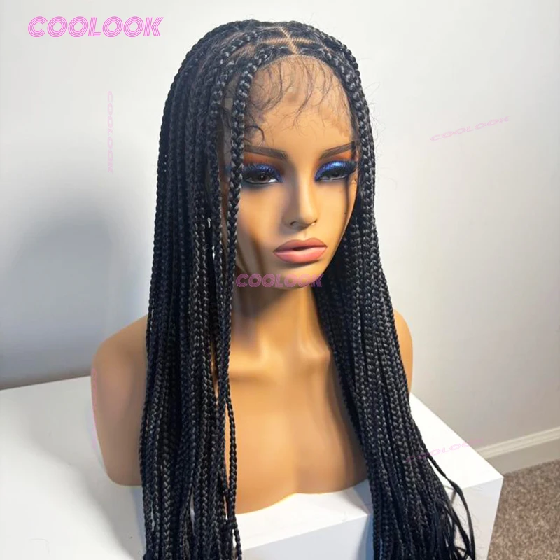 

36 "синтетические полные кружевные плетеные парики для женщин без узлов, косичка, косички, кружевные парики, плетеные парики