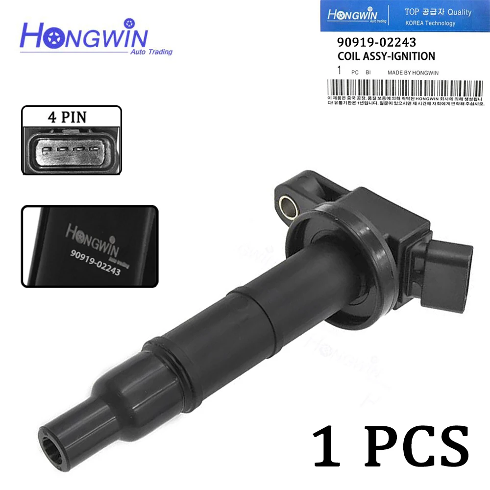 Genuine No.:90919 02243 UF333 Ignition Coil Fits Toyota Camry RAV4 Solara Scion tC 2.0L 2.4L 2001+ UF494 90080-19023 90919-02244