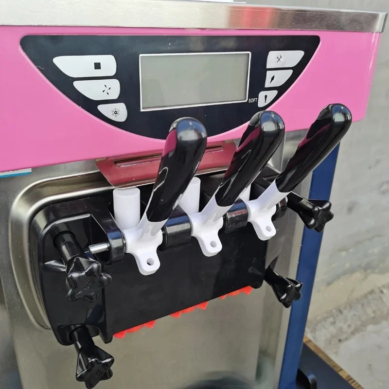 Ice Cream Making Machine large Capacity Three Flavors Frozen Yogurt Soft Serve Ice Cream Making Machine Snack Food Equipment