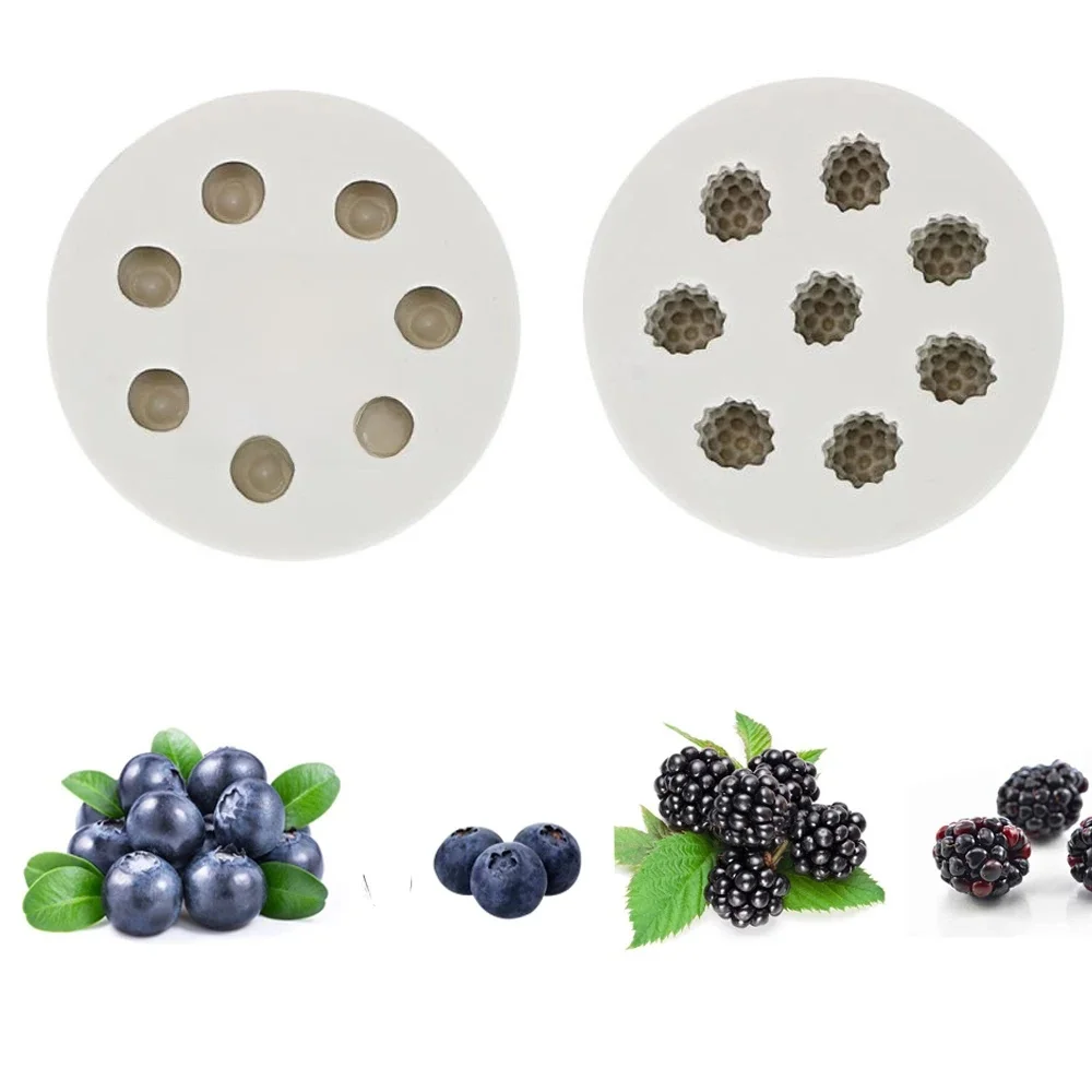 Formy silikonowe malinowe jagody DIY gliniana świeca żywica kremówka cukier czekolada pieczenie gumpaste gumpaste forma dekoracyjna M2628 — zdjęcie 2