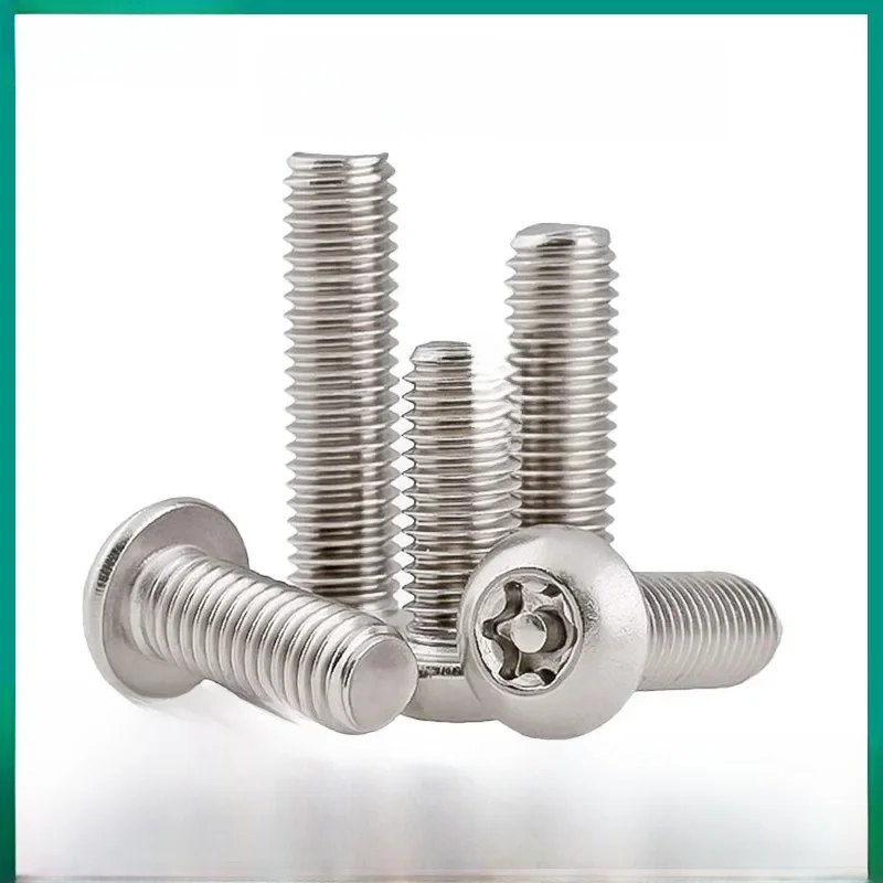304 acier inoxydable M2 M3 M4 M5 M6 M8 M10 Six Lobe Torx bouton tête ronde avec broche antivol inviolable vis de sécurité boulon