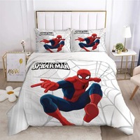 Spider-Man, Marvel Duvet Cover Set Comforter Bedding 3d Children'S Bedding Set 3-Piece 1 Quilt Cover King Size