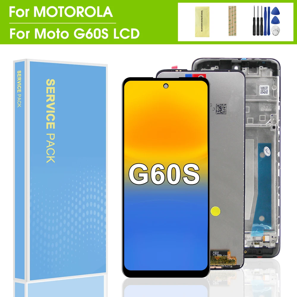 6.8\'\' For Motorola Moto G60S LCD Display Touch Screen Digitizer Assambly For Moto G60S XT2133-2 Display With Frame