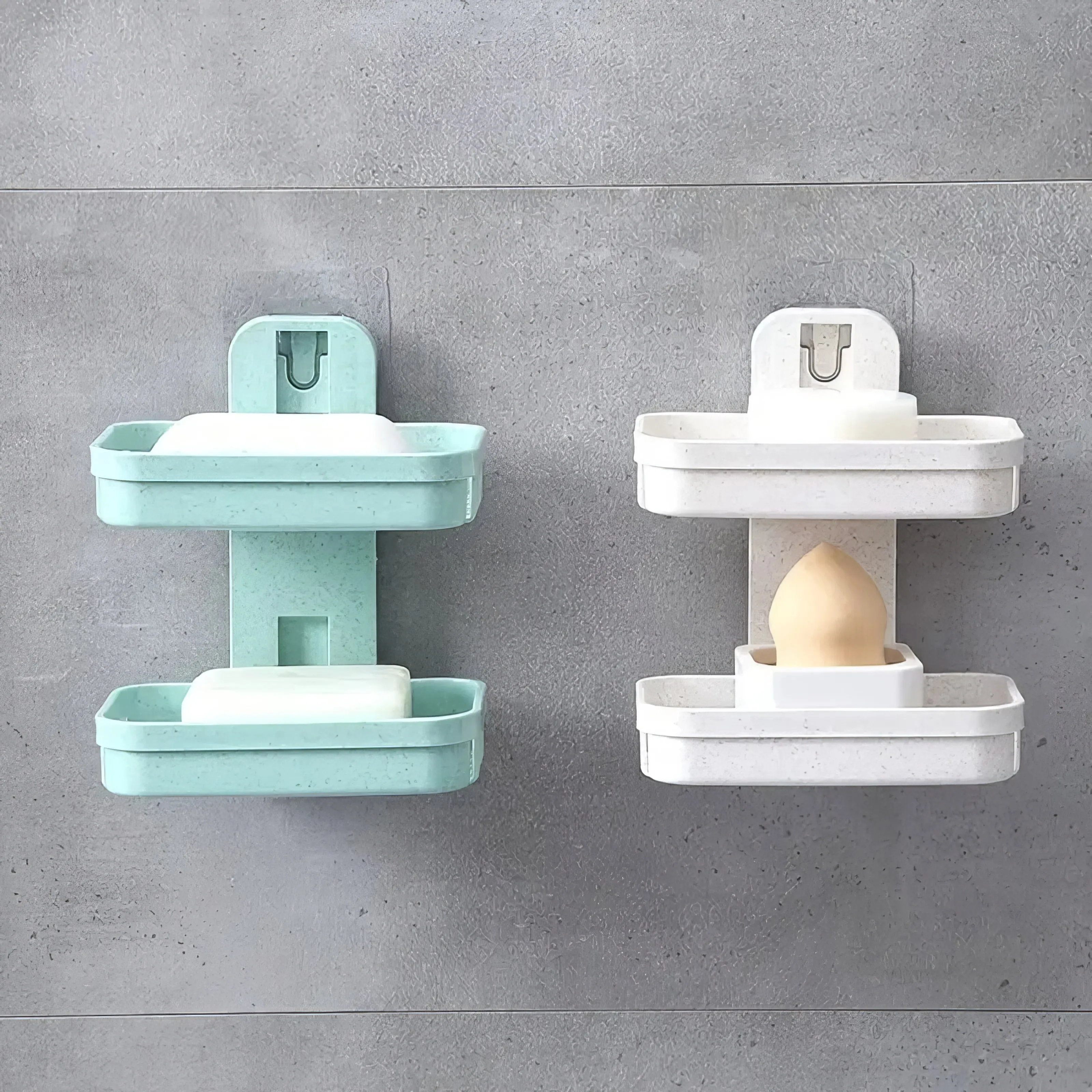 

1 комплект двухслойной коробки для мыла с рисом и розовым покрытием, экономия места, подходит для мыльницы, ванной комнаты и кухни