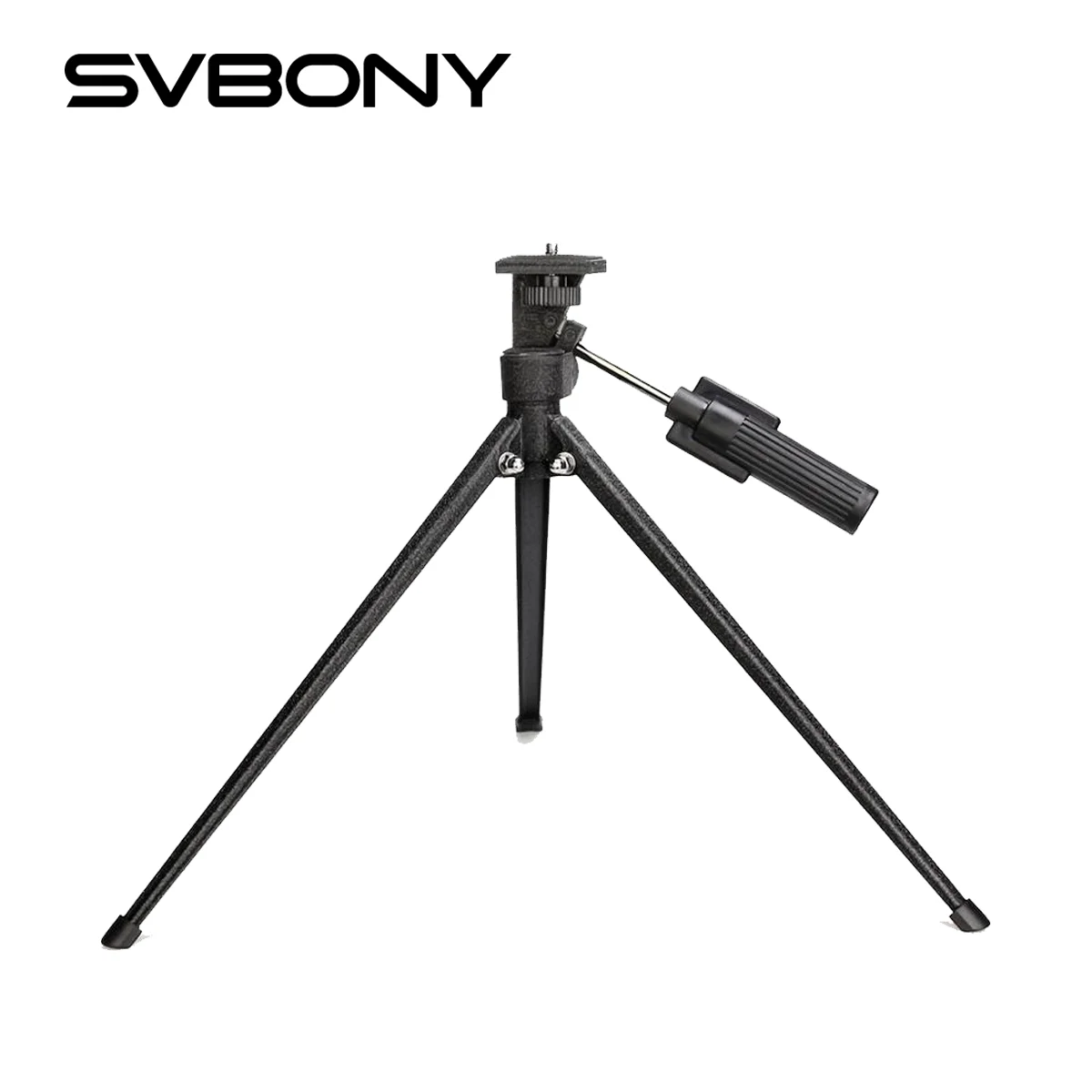 SVBONY Tripod Hitam Atas Meja Mini Tripod Travel Desktop Portabel untuk Teropong Wilayah Bermata Satu Teleskop Ukuran Sedang SV153