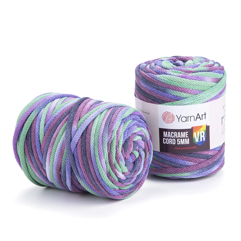 YarnArt Macrame Cord 5mm VR Cotton Yarn - 20 Color Options - 85 Meters(500gr) - Viscose & Polyester - Wall Decoration - Runner - Supla - Rug - Curtain - Flower Pot - Basket - Decorative - Too Thick - Soft - DIY -MADE I