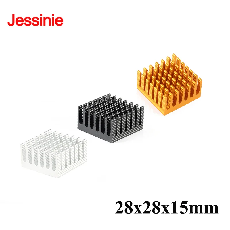 50Pcs/1pc 28*28*15mm Aluminum Alloy Heatsink Radiator Heat Sink Electronic Chip IC Cooling Radiator Cooler for CPU RAM GPU PCB
