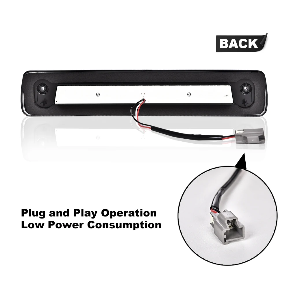 Led الفرامل الثالثة ضوء البضائع مصباح أسود/واضح صالح ل 2015-18 كولورادو/Gmc كانيون مقاوم للماء سنوبروف الغبار اكسسوارات السيارات