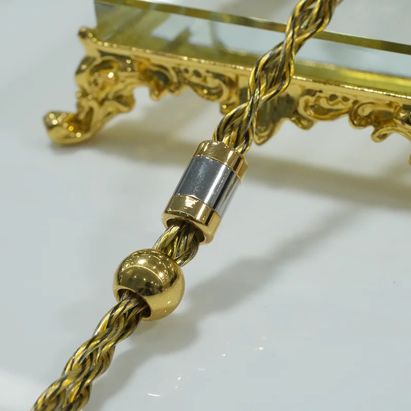 XINHS G05 Cabo banhado a prata de 4 núcleos Cabo de atualização de fone de ouvido